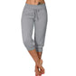 👖 52 % DE RÉDUCTION ! 🔥Pantalon de détente à taille basse avec cordon de serrage – Polyester doux, longueur capri et poches latérales (6 couleurs, S–3XL) 👖🌸