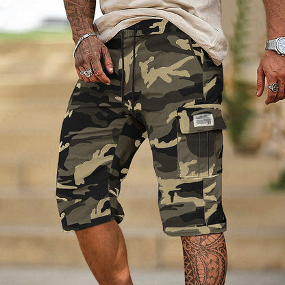 💎 53% DE RÉDUCTION ! 💎 Short Cargo Camouflage pour Homme – Multipoches, Taille Réglable & Tissu Respirant 🌿🩳