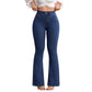 👖 51 % DE RÉDUCTION ! 💙 Jean stretch taille haute évasé pour femme – Coupe confortable, style rétro et tissu extensible 🌸