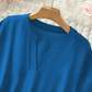💎 58% DE RÉDUCTION ! 💎 Haut Ample à Manches Courtes & Col en V – Tissu Léger, Ourlet Asymétrique, 5 Couleurs (S–2XL) 👚🌿