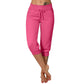 💎 50% DE RÉDUCTION ! 💎 Pantalon de Jogging 3/4 Taille Haute – Coupe Slim, Cordon Ajustable & Poches Pratiques (6 Couleurs, S–3XL) 👖🌸