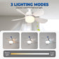 🌬️🏠 DERNIER JOUR 55% ! Ventilateur Plafond 2-en-1 avec LED – 3 Couleurs de Lumière, 4 Vitesses, Télécommande, Installation Facile, Parfait pour Petites Pièces 💡