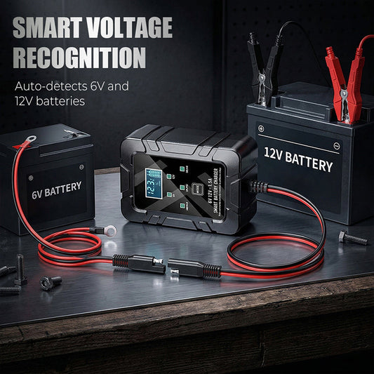 🔥Offre à durée limitée : 55% de réduction🔥 Chargeur de batterie automatique 1,5 A, 6 V et 12 V