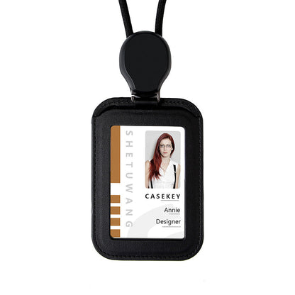 💎 54% DE RÉDUCTION ! 💎 Porte-badge Rétractable avec Cordon – Fenêtre Transparente, Cuir Artificiel Premium & Confort Toute la Journée 🪪💼