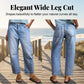 👖 PROMO LIMITÉE 50% DE RÉDUCTION ! ✨ Jean Droit Court Femme – Taille Haute, Large Jambe, Délavé ✨