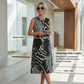 🔥59 % de réduction jusqu'à épuisement des stocks !🎉💃Robe longue sans manches en patchwork à motif léopard