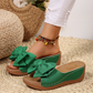 👡 55 % de réduction + livraison gratuite🎀 Sandales Compensées à Bout Ouvert & Nœud Papillon pour Femmes – Élégantes, Confortables & Parfaites pour l'Été ☀️