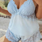 💐56% DE RÉDUCTION ! Pyjama Femme Dentelle – 💃Touche Romantique pour Nuits Douces 💕🌙【Offre Limitée】