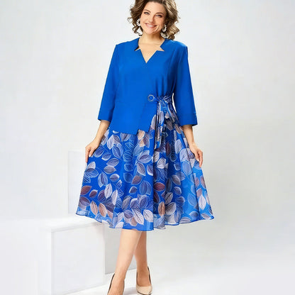 60 % de réduction sur les nouveautés 💃 Robe deux-pièces élégante à imprimé feuillage ✨ Affichez votre élégance et votre sérénité en toute occasion ✨