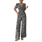 👗 50 % DE RÉDUCTION ! 🐆 Combinaison à imprimé léopard, encolure en V et jambes larges – Élégante, ajustée et parfaite pour un look tendance 🌸