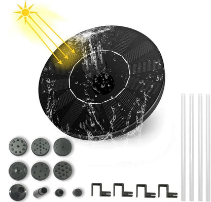 💧60 % DE RÉDUCTION EN CE MOMENT ! ☀️ Pompe solaire pour fontaine et bain d'oiseaux – Panneau solaire de 1,4 W, 4 buses et pompe submersible pour étang, jardin et piscine 🐦