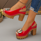 👠 60% DE RÉDUCTION !✨ Sandales à Boucle Chic – Talons Stables & Look Raffiné 💖【Prix Exceptionnel】