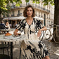 👗 54% de réduction+Livraison gratuite✨💃Robe midi élégante à col en V et imprimé botanique