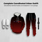 💎 -55% sur Ensemble de Survêtement Dégradé pour Homme！💎 Design Fondu Noir-Rouge, Sweat à Capuche & Pantalon de Jogging pour Sport & Style Urbain✨