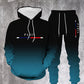 💎 -55% sur Ensemble de Survêtement Dégradé pour Homme！💎 Design Fondu Noir-Rouge, Sweat à Capuche & Pantalon de Jogging pour Sport & Style Urbain✨