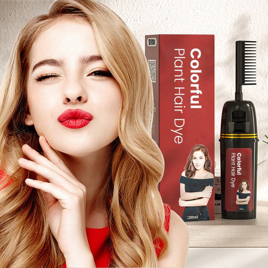 📢📢54 % DE RÉDUCTION !!!⏰Coloration Capillaire Végétale Colorée avec Peigne Applicateur Innovant👱