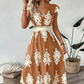 🎑55 % de réduction ✨Robe longue fluide à col en V et imprimé baroque pour femme