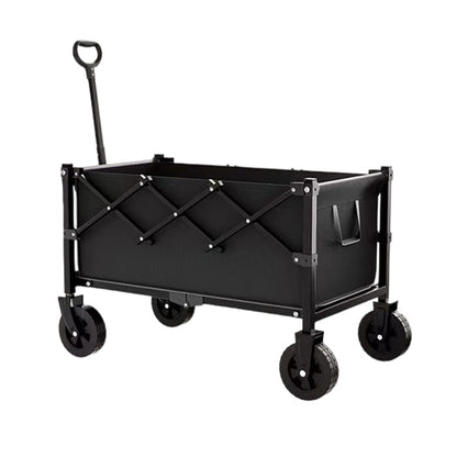💯🛒 PROMO FLASH 56% ! Chariot Pliable de Transport Extérieur – Cadre Acier, Roues Détachables 360°, Capacité 80kg, 130L, 2 Tailles, Parfait pour Pique-Nique, Plage & Jardinage 🌿