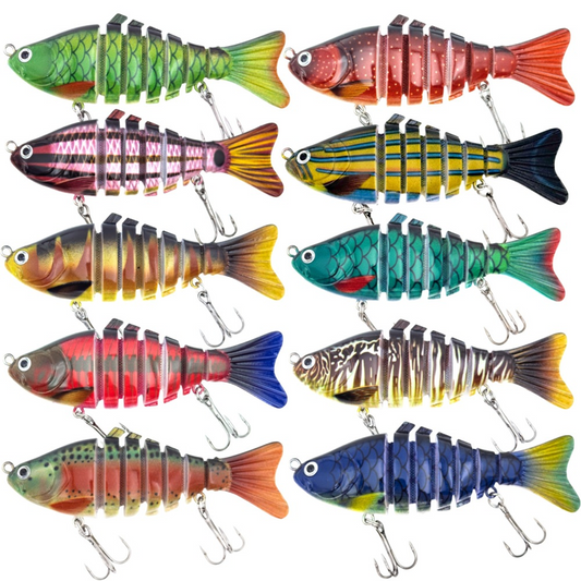 🎣 61% DE RÉDUCTION! 🐟 Leurre de Pêche Natatoire Bionique Multi-Segmenté – Mouvement Réaliste, Design Attractif & Idéal Pour Capturer Les Gros Poissons 🌊