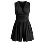 👗 50 % DE RÉDUCTION EN CE MOMENT ! 💐 Combinaison sans manches à col en V et taille froncée pour femme 🏖️