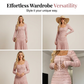 💐60 % de réduction + livraison gratuite🌺Robe Longue à Volants – Corsage Froncé & Encolure Carrée🌺💎【Édition Limitée】