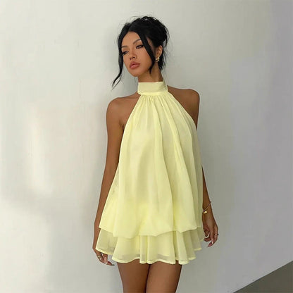 👗🌊 PROMO FLASH -60% ! Robe Bretelles Légère & Fluide – Effet Portefeuille, Ourlet Évasé, Dos Nu, 8 Coloris, Tailles S-2XL, Idéale Soirées & Plage ✨