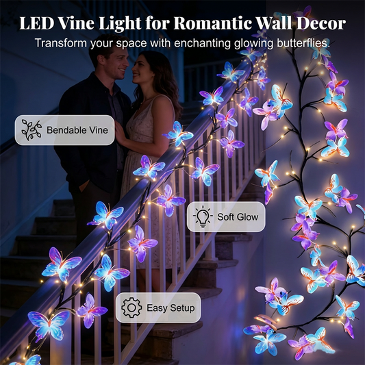📢53% de réduction !! 📢Les cadres photos, c’est bien. 🎀Une vigne lumineuse avec des papillons, c’est mieux. 🎨