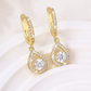 💎 50% DE RÉDUCTION! Boucles d'Oreilles Créoles Larme – Zirconiums Étincelants, Sertissage Pavé & Finition Or/Argent 💍
