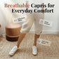 💎 53% DE RÉDUCTION ! 💎Pantacourt décontracté en coton et lin pour femme💃
