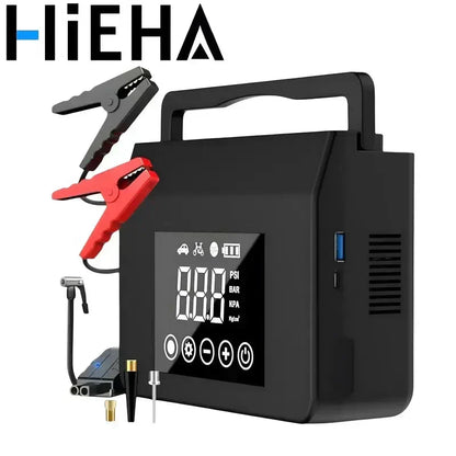 🔋57 % de réduction + livraison gratuite🔥🚗Démarreur de voiture portable avec compresseur d'air, démarreur de batterie de voiture 4000 A
