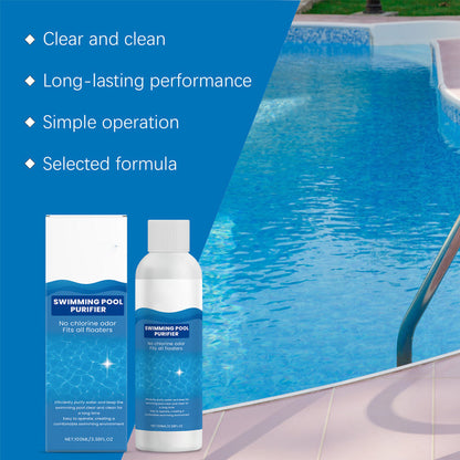 💧 Liquide purifiant pour piscine – une eau d'une clarté cristalline, sans effort ! ✨ Finis les eaux vertes et les produits agressifs – retrouvez une baignade saine et naturelle à chaque instant. 🏊‍♂️💙