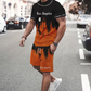 👕 58 % DE RÉDUCTION EN CE MOMENT ! 🔥 Ensemble t-shirt et short à imprimé graphique pour homme – Tissu doux, design audacieux, idéal pour les journées d'été ☀️