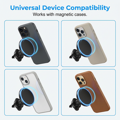 🔋 51% DE RÉDUCTION! 🚗 Chargeur Voiture Magnétique Sans Fil 15W avec Lumière Ambiante – Charge Rapide, Fixation Magnétique & Design Pratique Pour Tous Les Téléphones 📱