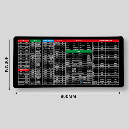 🖱️⌨️57 % de réduction🔥✨Pavé de clavier antidérapant Quick Key Super Large - avec motifs de raccourcis pour les logiciels de bureautique