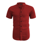 👕 60 % DE RÉDUCTION ! ☀️ Chemise d'été à manches courtes et col montant pour homme – Confortable, respirante et parfaite pour les chaudes journées d'été 🔥