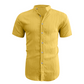 👕 60 % DE RÉDUCTION ! ☀️ Chemise d'été à manches courtes et col montant pour homme – Confortable, respirante et parfaite pour les chaudes journées d'été 🔥