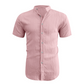 👕 60 % DE RÉDUCTION ! ☀️ Chemise d'été à manches courtes et col montant pour homme – Confortable, respirante et parfaite pour les chaudes journées d'été 🔥