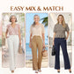 👖 56% DE RÉDUCTION! ✨ Pantalon Large Taille Haute pour Femme – Coupe Fluide, Tissu Léger & Parfait Pour Un Look Élégant Au Quotidien 🌸