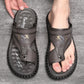 📢📢50 % DE RÉDUCTION !! ✨Sandales d'extérieur en cuir souple et respirant pour homme, tailles fortes – Ajustement confortable, semelle antidérapante et idéales pour les longues marches 🚶‍♂️