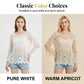 💐58% DE RÉDUCTION ! Chemise Crochet Romantique – Ajouré Délicat & Manches Fluides 🦋✨【Offre Limitée】