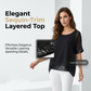 👚✨✈️ PROMO -54% ! Haut Décontracté à Col Rond pour Femme – Tissu Doux, Paillettes & 2 Couleurs (S-3XL)