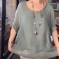 👚✨✈️ PROMO -54% ! Haut Décontracté à Col Rond pour Femme – Tissu Doux, Paillettes & 2 Couleurs (S-3XL)