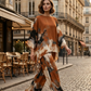 👗Ensemble pantalon large fluide et haut à imprimé abstrait 🌸 Chic & Fluide 🎨 -59% 🔥