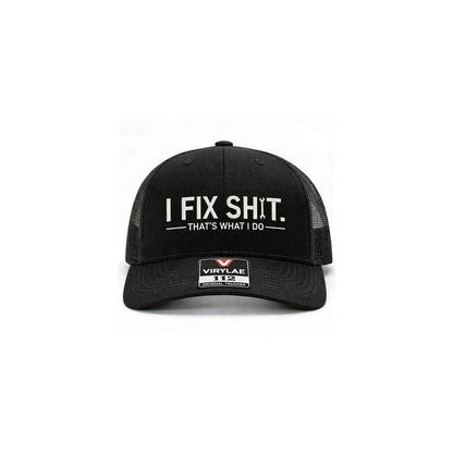 🔥Nouveautés 2026 & Promotions🔥Casquette de camionneur à dos en maille avec broderie « I Fix Shit » – Casquette de soleil respirante pour les activités de plein air🧢☀️