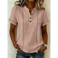 👕53% DE RÉDUCTION ! ✨ Haut Décontracté à Manches Courtes pour Femme – Tissu Respirant, Coupe Ample, Détails Couture 🍂