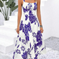 🌺 PROMO LIMITÉE 57% DE RÉDUCTION ! 👗 Robe Imprimée à Bretelles Fines – Dos Froncé, Coupe Trapèze, Légère 🦋
