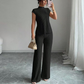 ✨🛒57 % de réduction🔥 Ensemble deux pièces composé d'un haut à col montant élégant et d'un pantalon à jambes larges