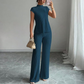 ✨🛒57 % de réduction🔥 Ensemble deux pièces composé d'un haut à col montant élégant et d'un pantalon à jambes larges
