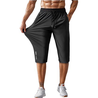 🩳 -58 % pour une durée limitée ! 💨 Pantalon capri de sport à séchage rapide pour homme – extensible, poches avec fermeture éclair, polyvalent 🏃‍♂️