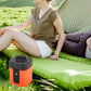 ⚡ Mini Pompe à Air 2-en-1 | Gonflage Rapide & Lampe LED ⛺